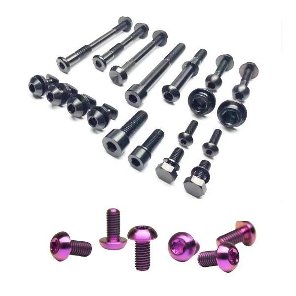 Șuruburi de anodizare a titanului pentru bicicletă